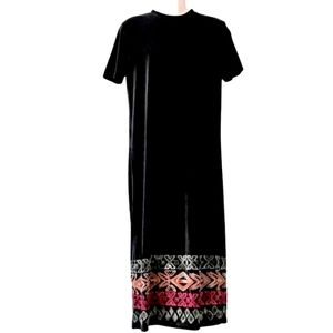 ZARA Velvet Long Shift Dress